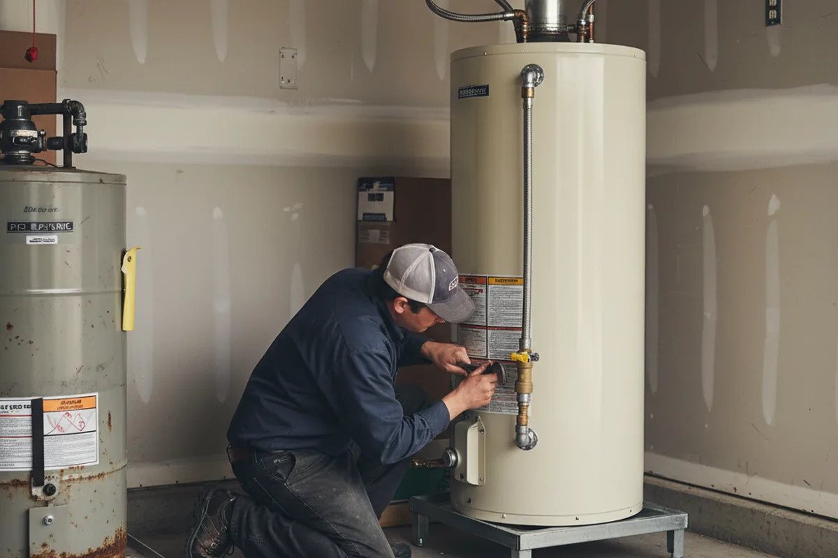 Water heater and shutoff valve replacement in Burnsville